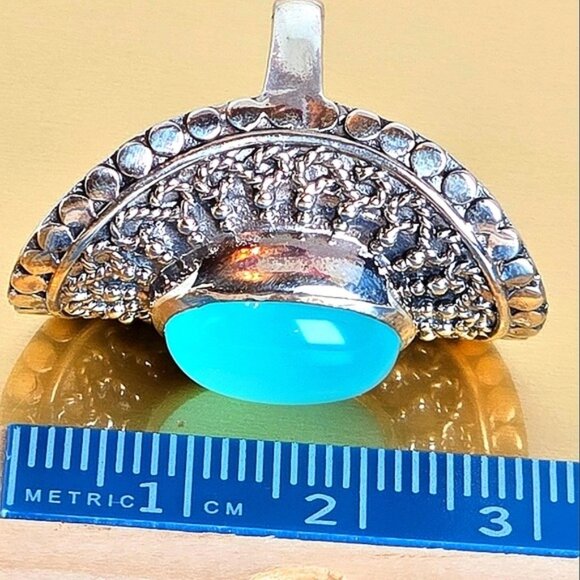 925 Sterling Silver Ring Sz 6.5 with Natural Chalcedony 14x10mm - Picture 6 of 13